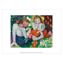 Maria Franck-Marc Two Children between Flowers art print